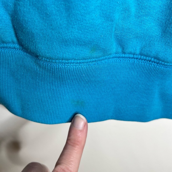 Victoria’s Secret PINK Hooded Sweatshirt Holographic Pink graphic Medium FLAWS - Picture 14 of 14